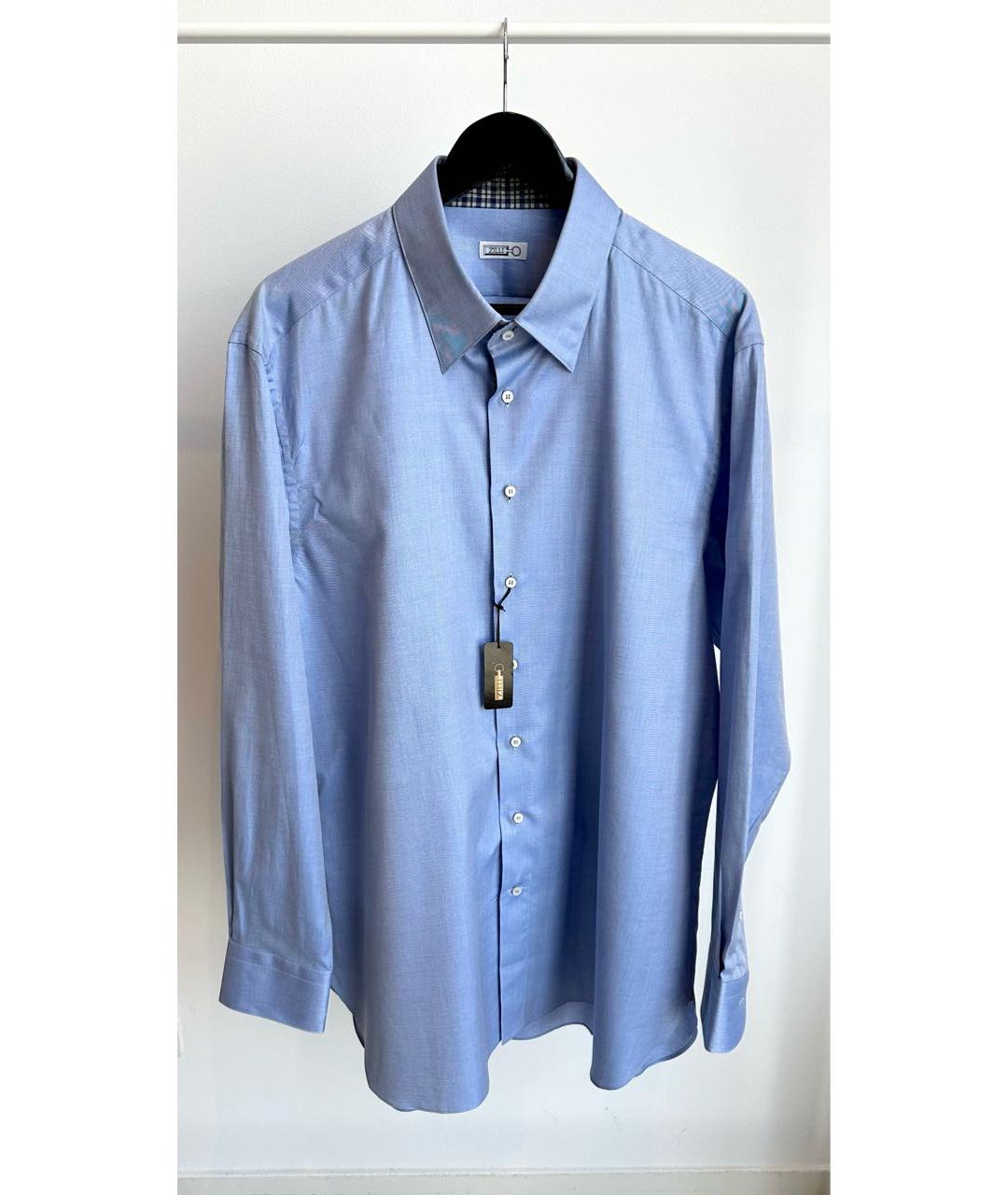 ZILLI Синяя хлопковая классическая рубашка, фото 9