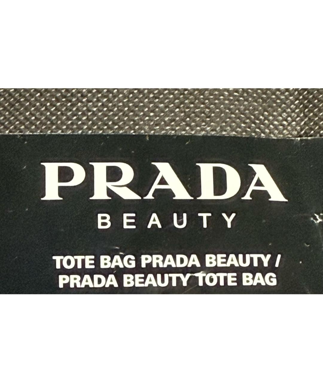 PRADA Черная хлопковая сумка тоут, фото 4