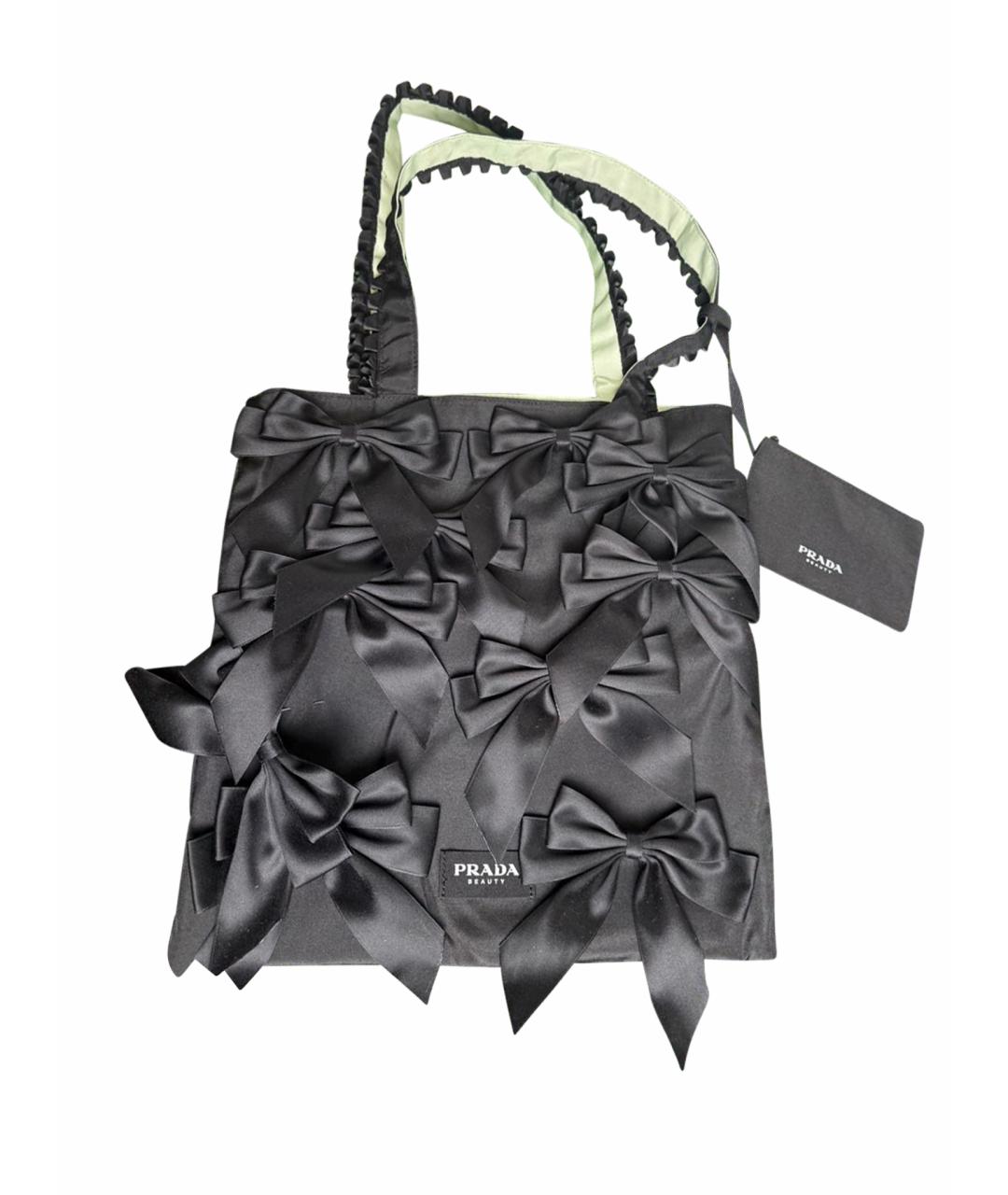 PRADA Черная хлопковая сумка тоут, фото 1