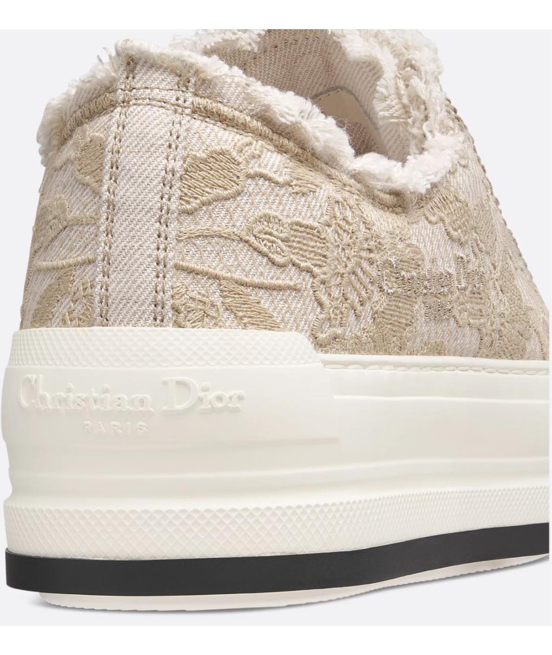 CHRISTIAN DIOR Бежевые текстильные кеды, фото 6
