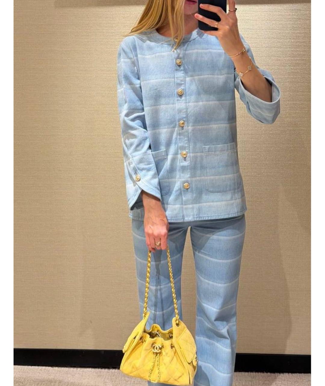 CHANEL Голубой костюм с брюками, фото 4