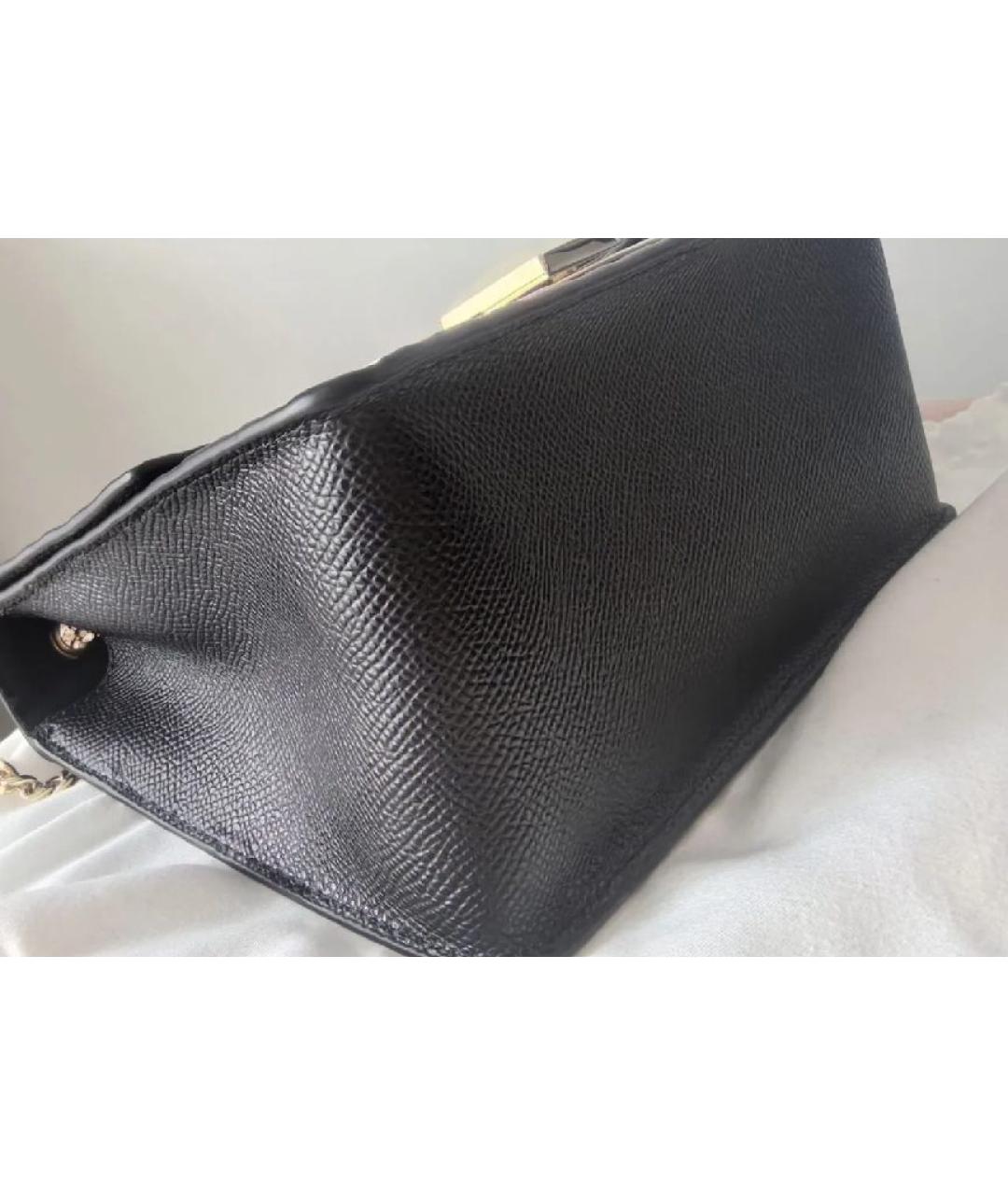 FURLA Черная кожаная сумка через плечо, фото 3