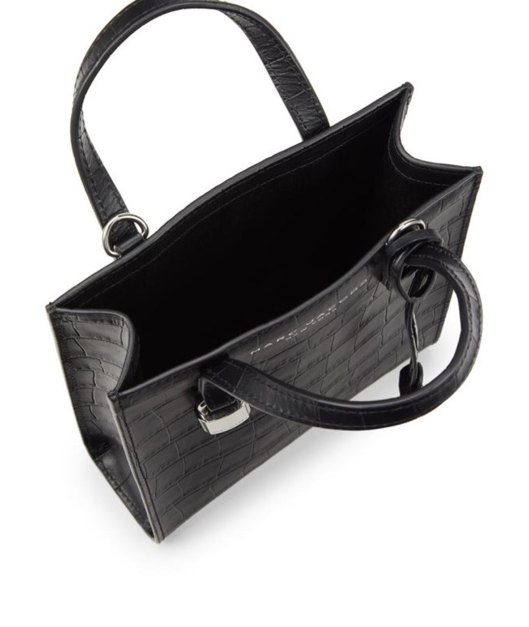 MARC JACOBS Черная кожаная сумка с короткими ручками, фото 6