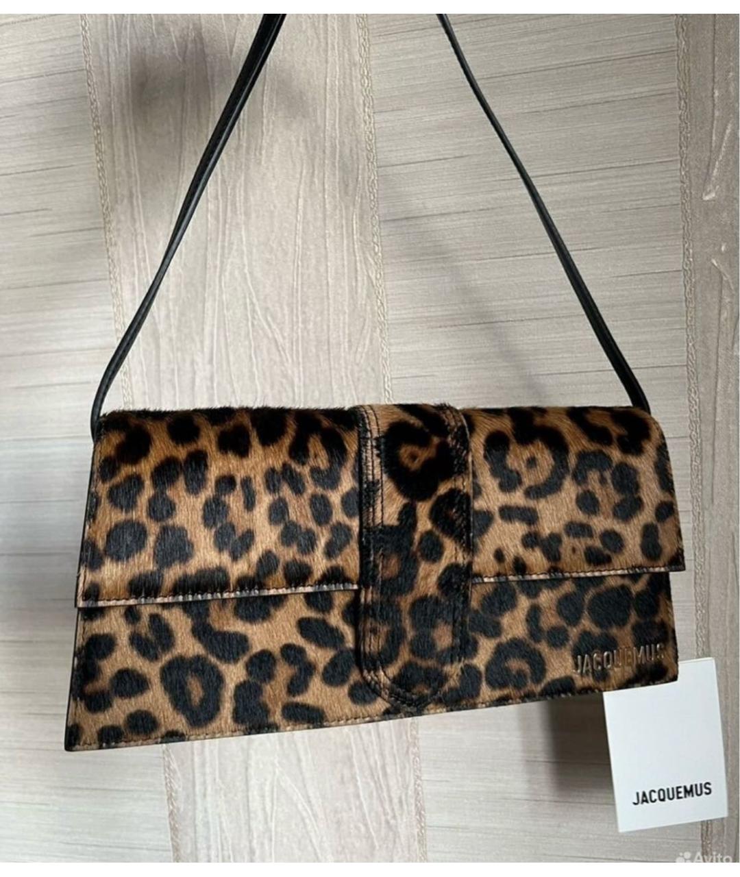 JACQUEMUS Коричневая сумка через плечо, фото 4