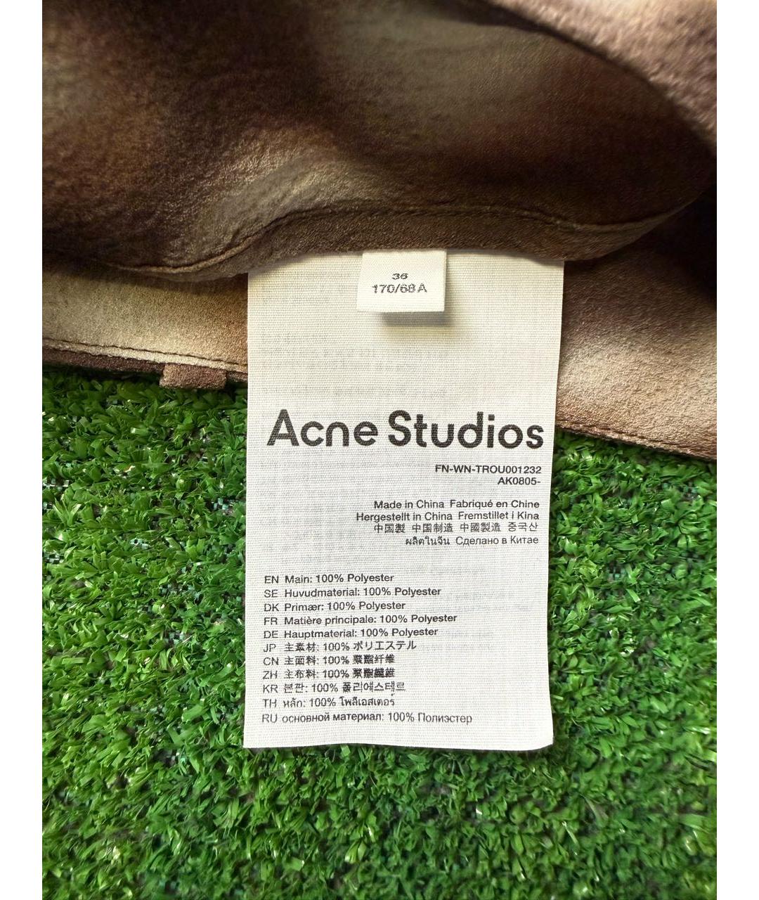 ACNE STUDIOS Мульти полиэстеровые брюки широкие, фото 6