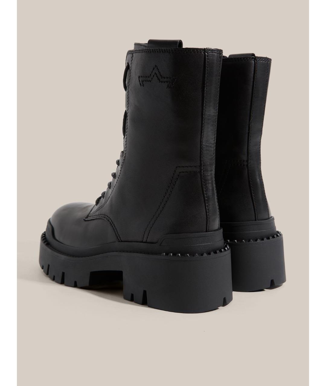 ASH Черные кожаные ботинки, фото 4