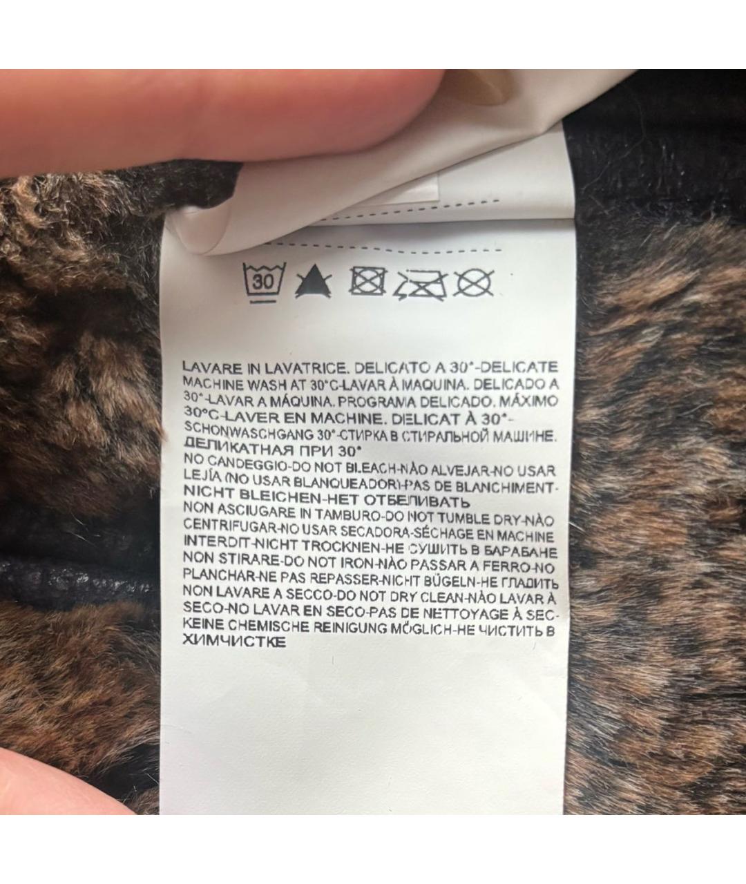 ARMANI JEANS Темно-синяя полиэстеровая дубленка, фото 6