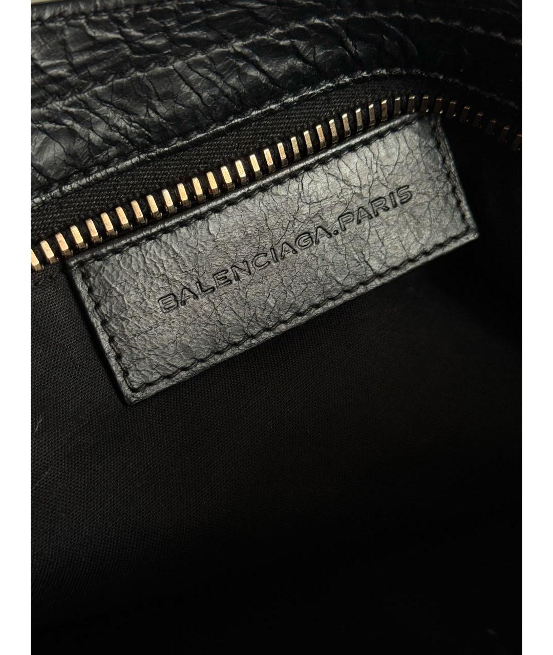 BALENCIAGA Черная кожаная сумка с короткими ручками, фото 8
