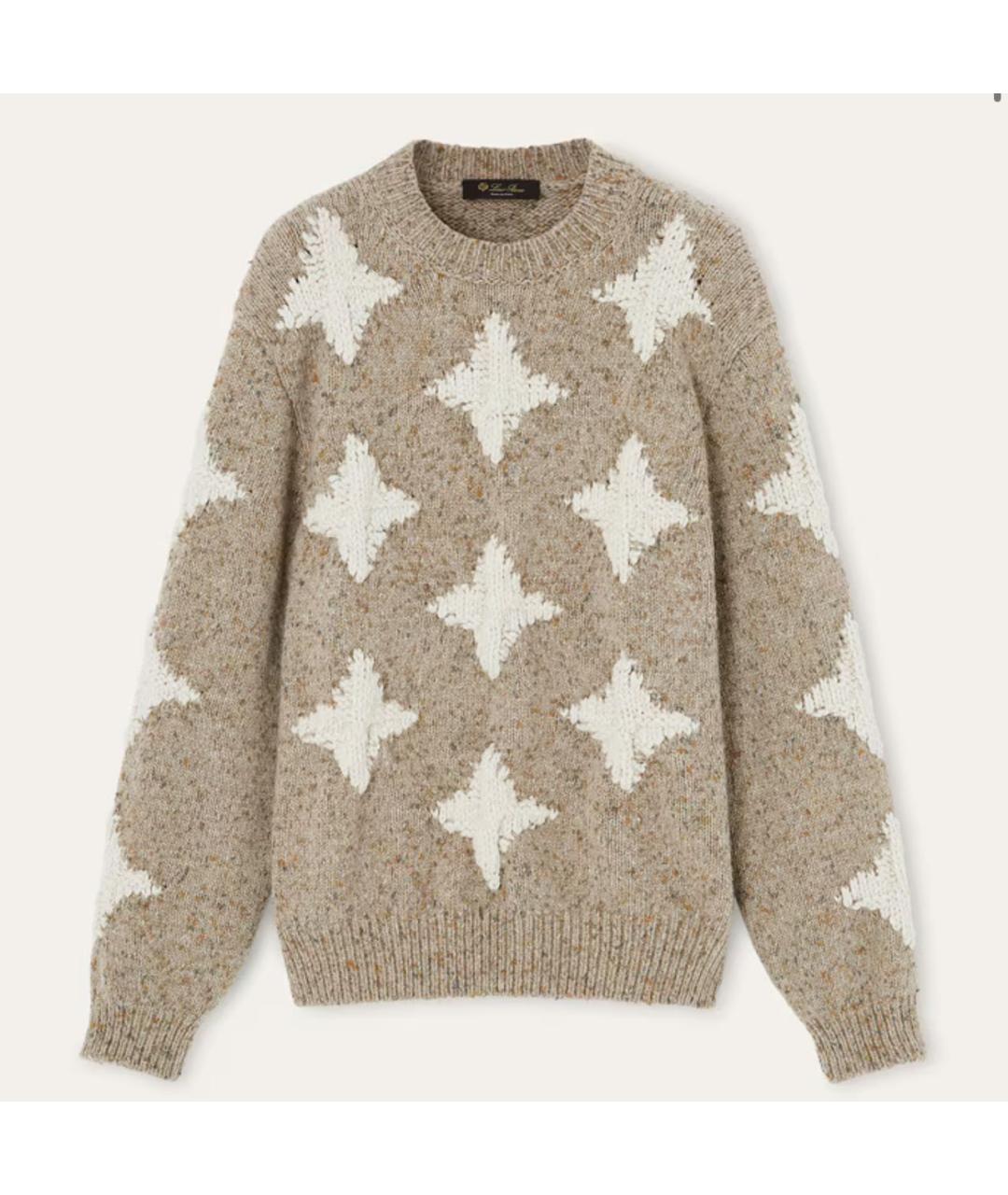 LORO PIANA Бежевый кашемировый джемпер / свитер, фото 5