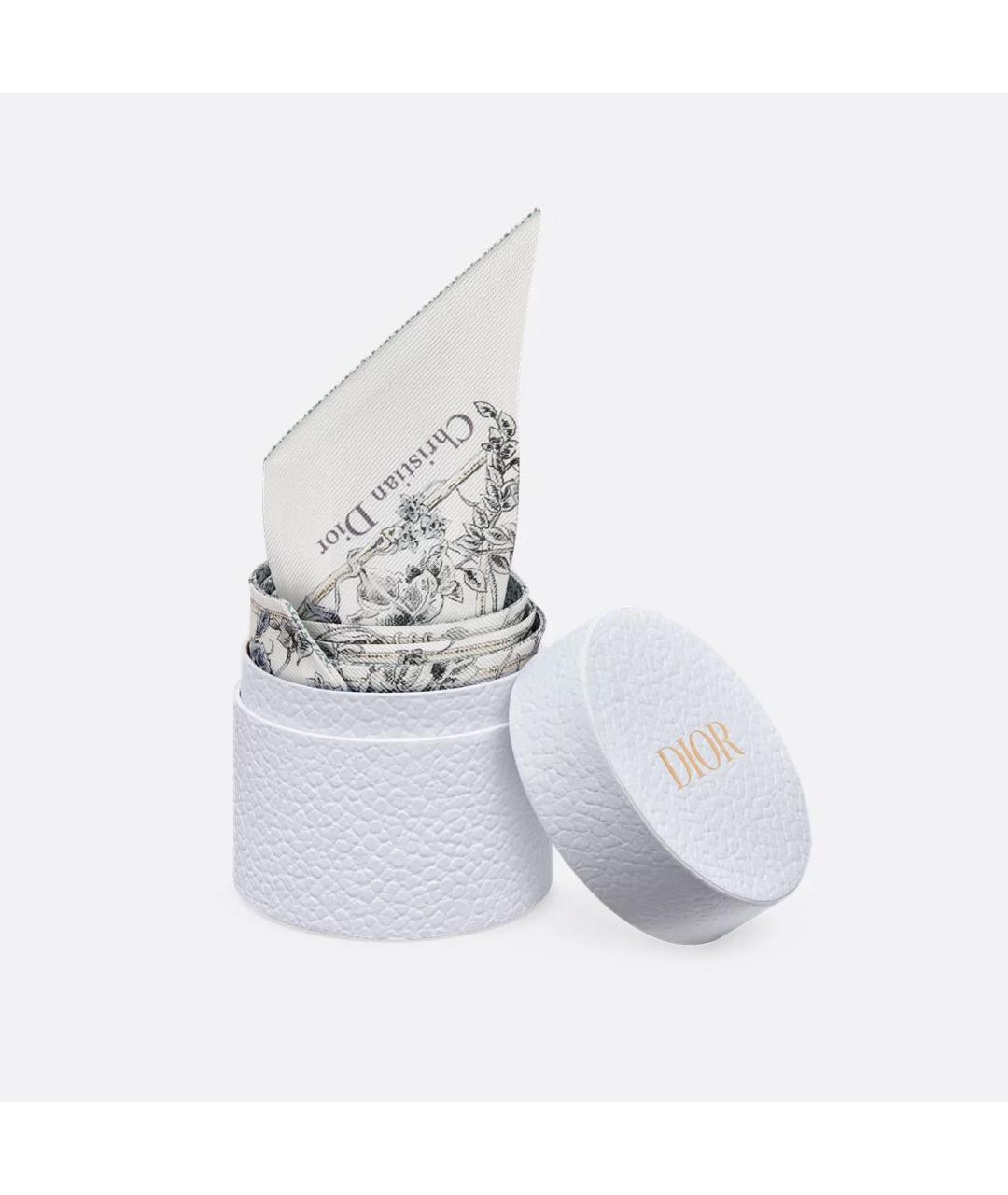 CHRISTIAN DIOR Серый шелковый платок, фото 3