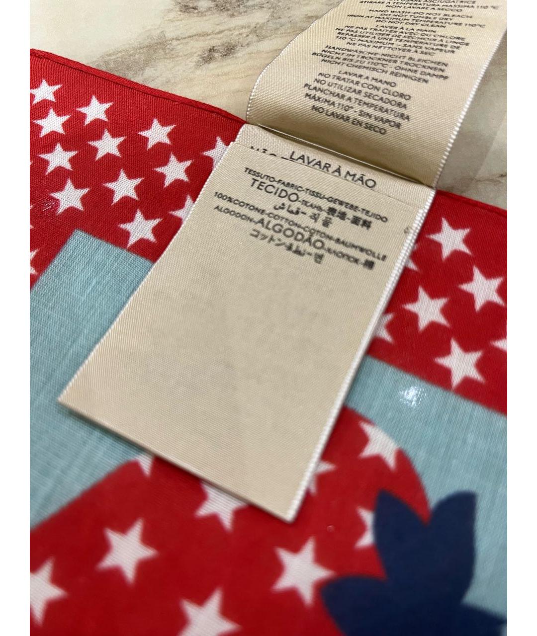 GUCCI Бирюзовый хлопковый платок, фото 5