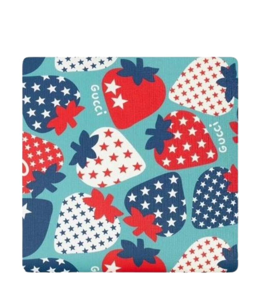 GUCCI Бирюзовый хлопковый платок, фото 1