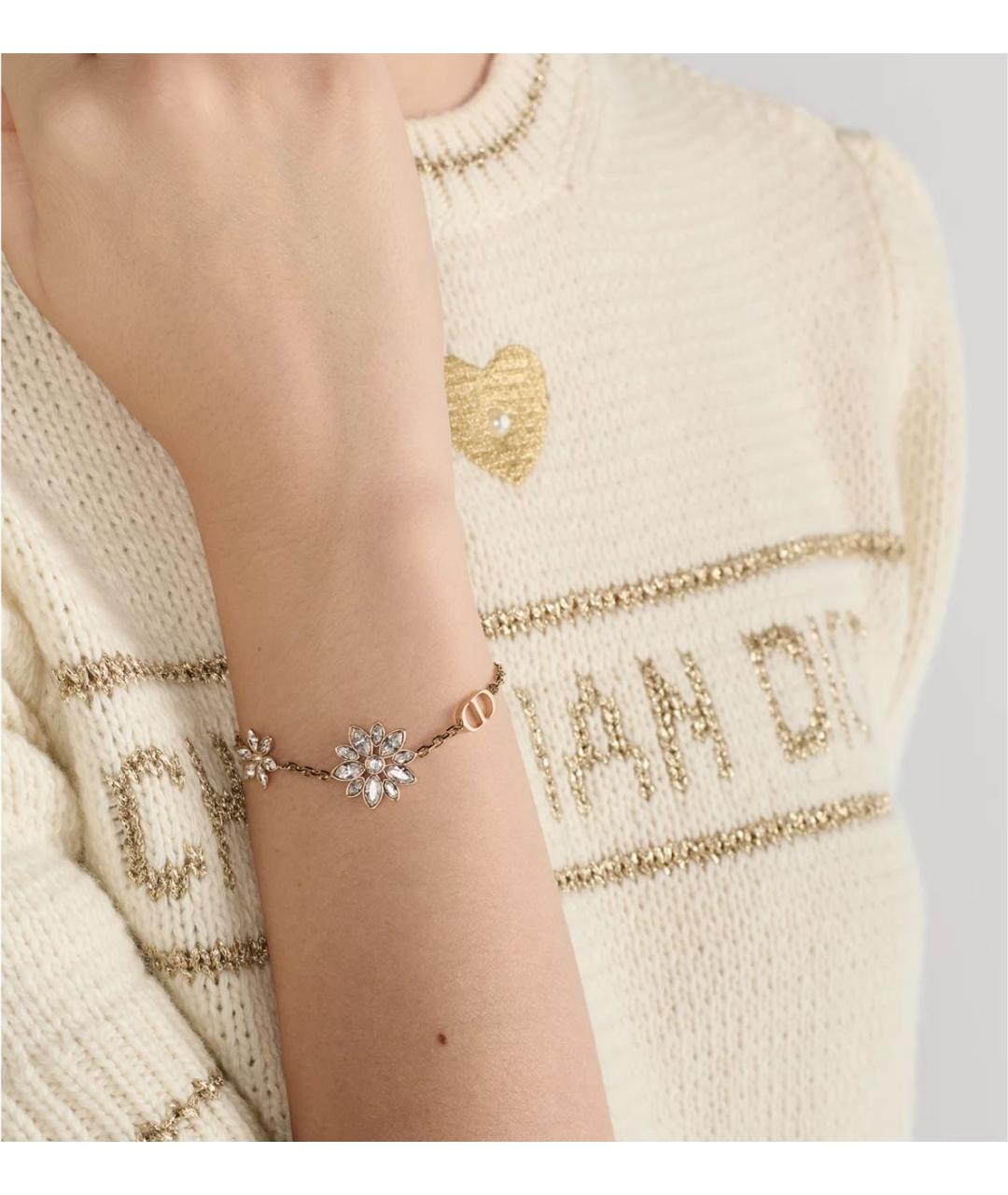 CHRISTIAN DIOR Золотой металлический браслет, фото 2