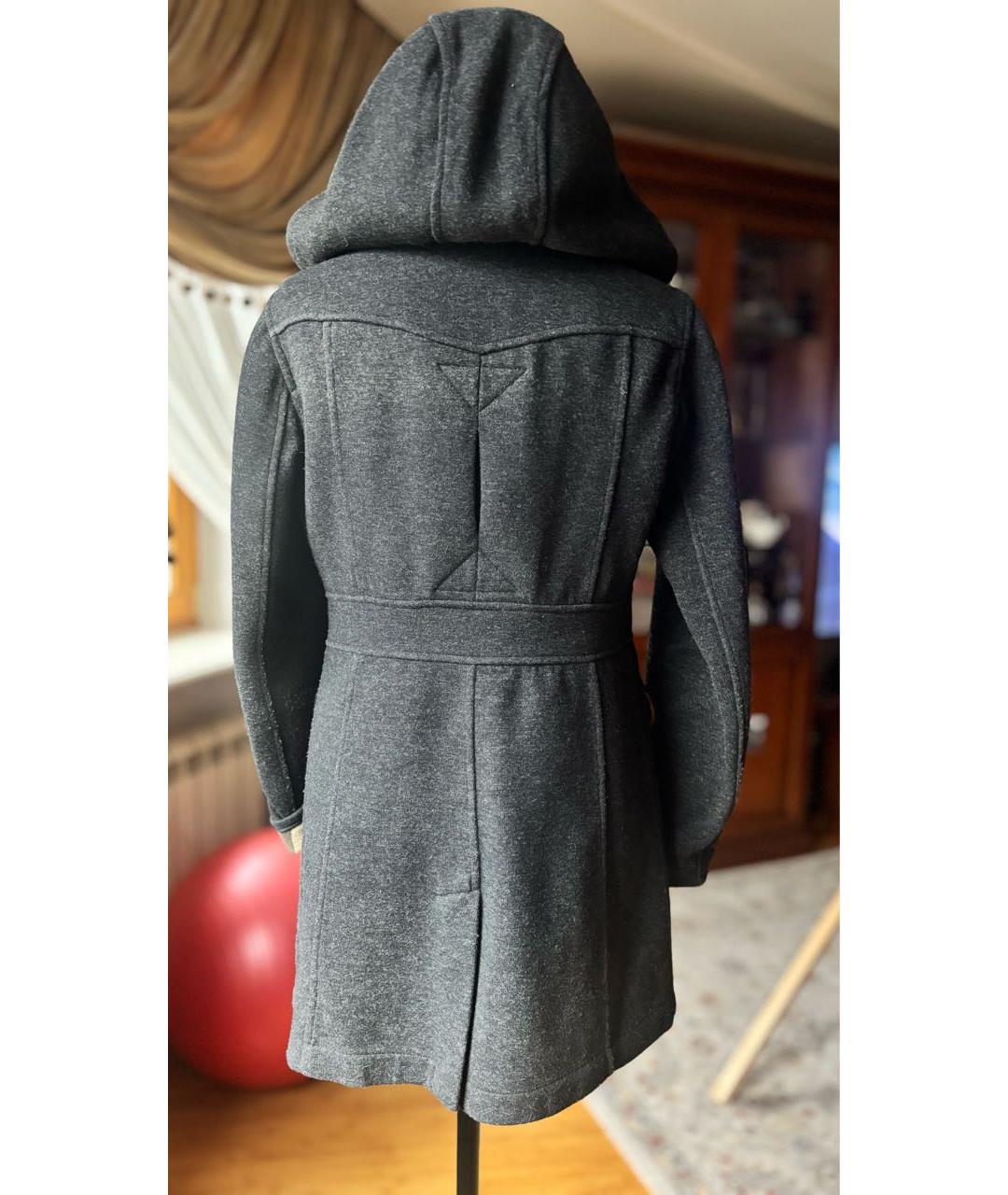 BURBERRY Антрацитовое шерстяное пальто, фото 2