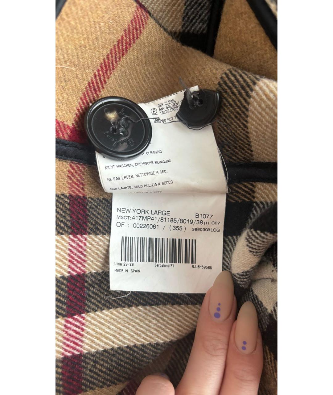 BURBERRY Антрацитовое шерстяное пальто, фото 7