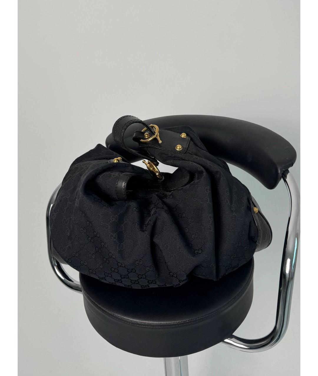 GUCCI Черная кожаная сумка с короткими ручками, фото 3