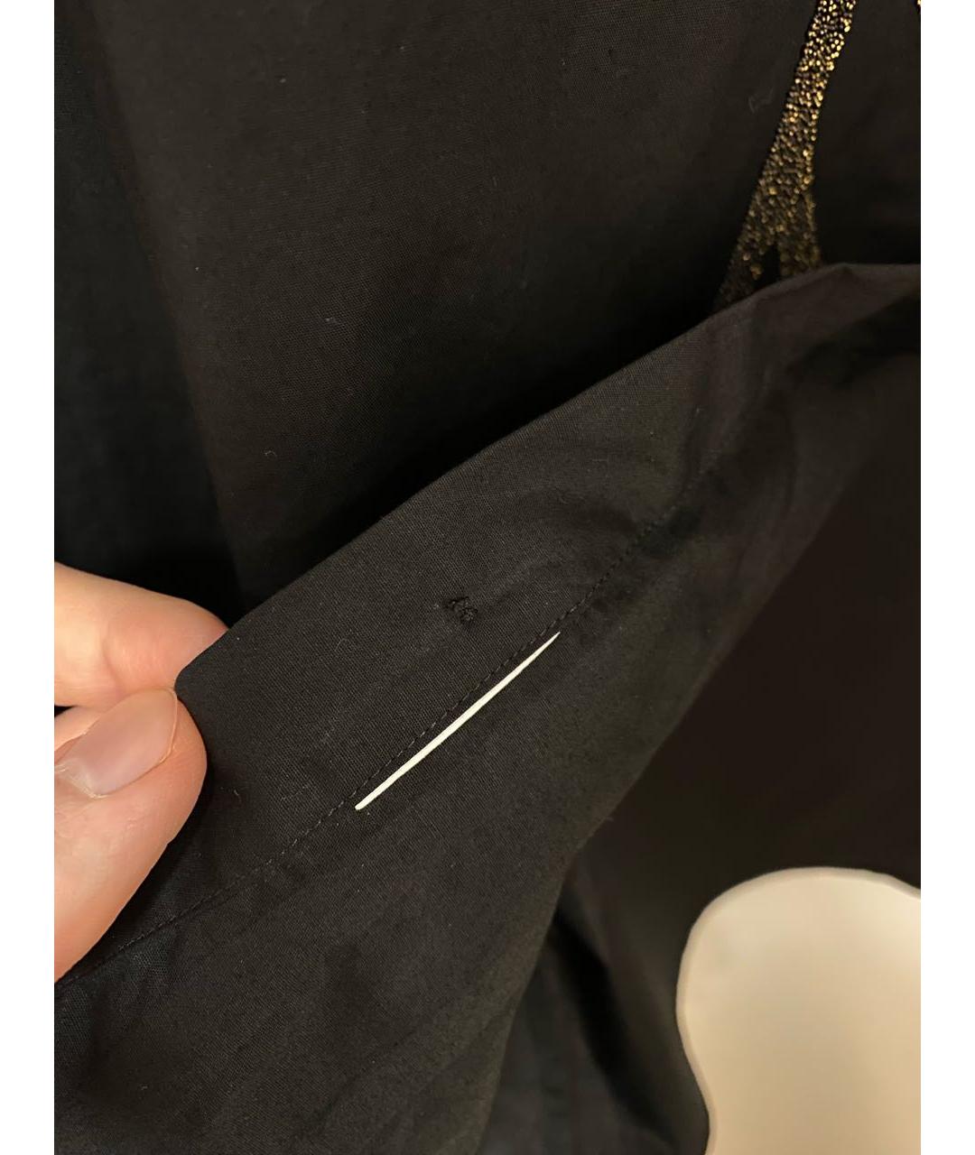 VERSACE COLLECTION Черная хлопковая классическая рубашка, фото 7