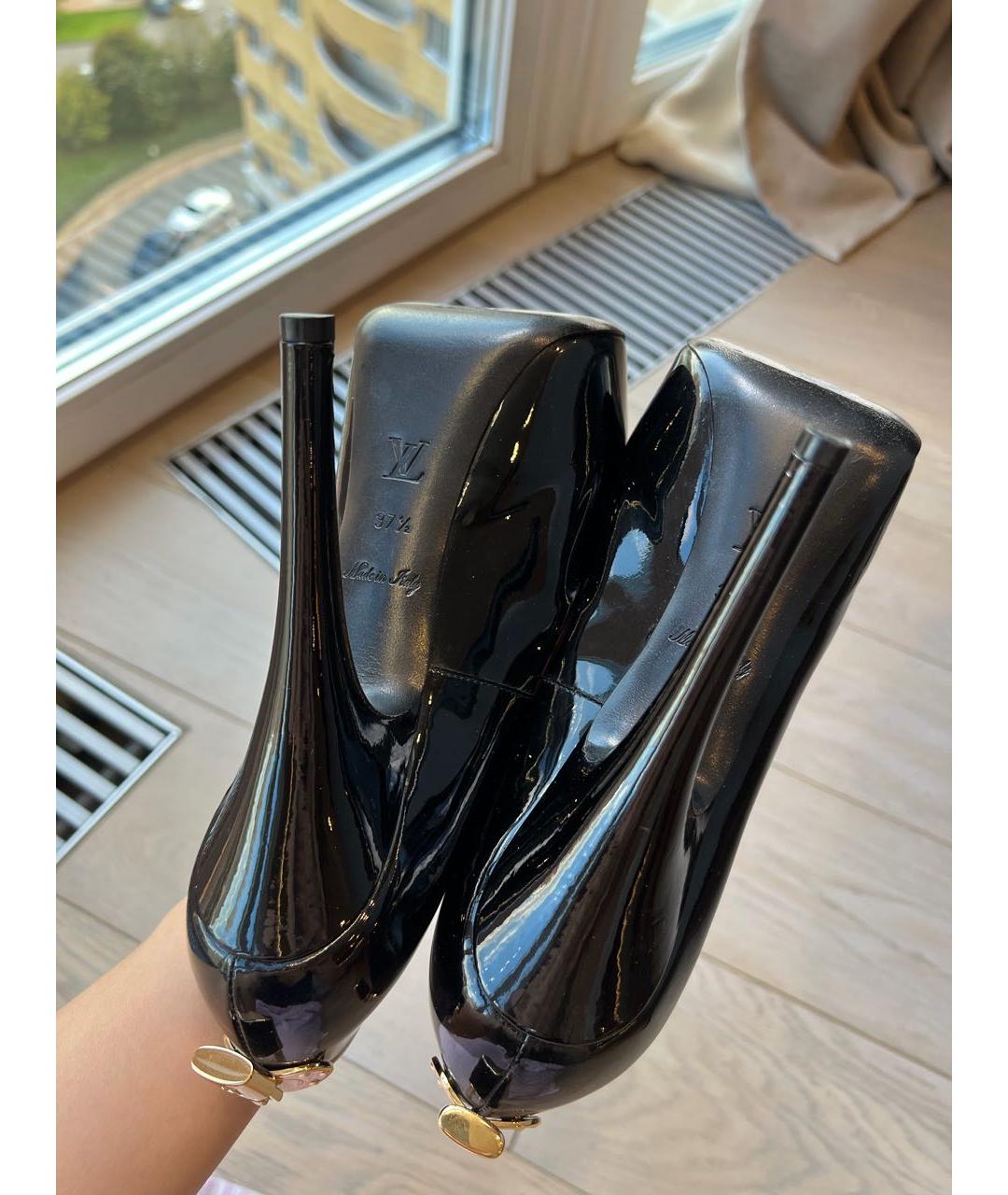 LOUIS VUITTON Черные туфли из лакированной кожи, фото 7