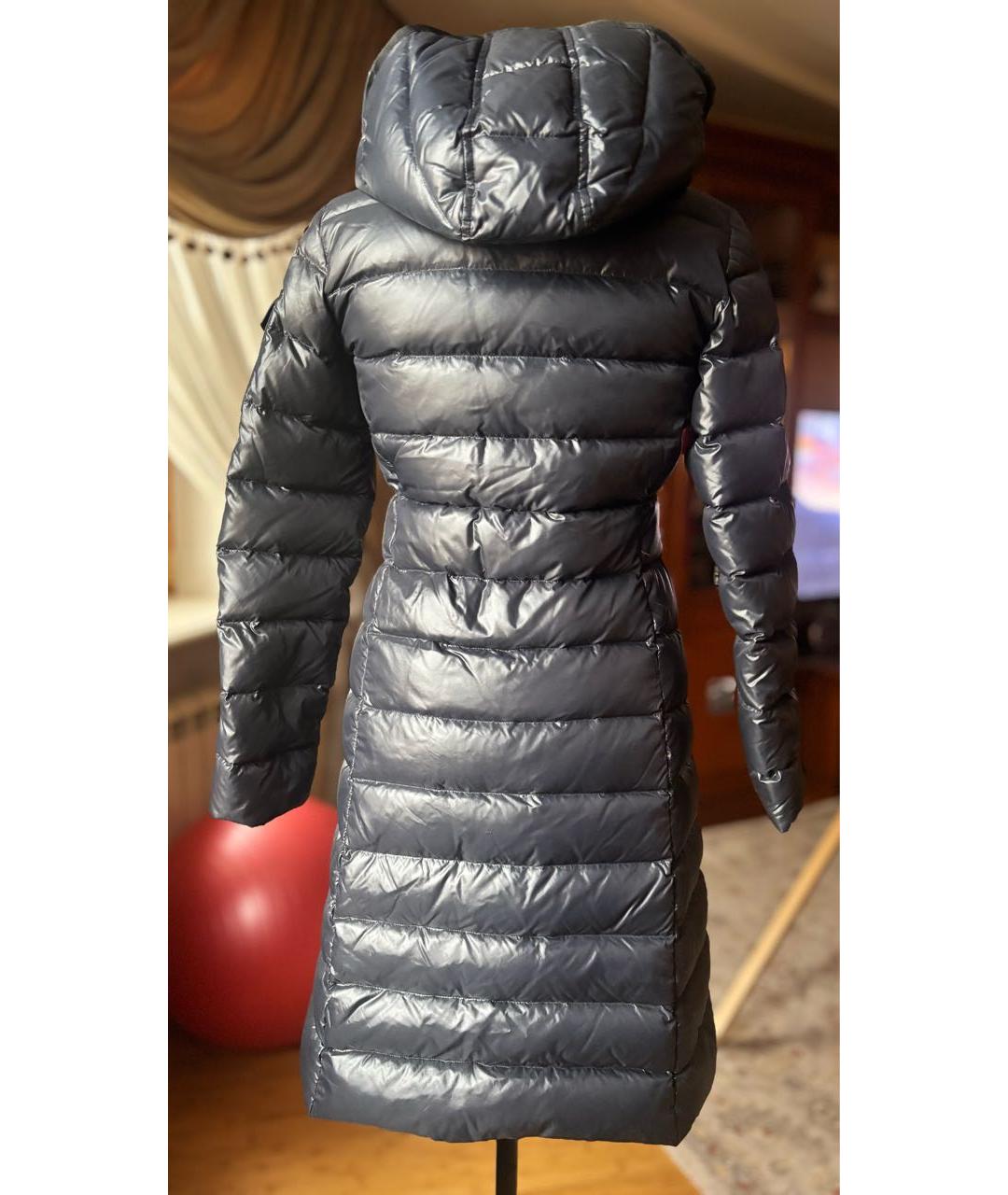 MONCLER Темно-синий пуховик, фото 2