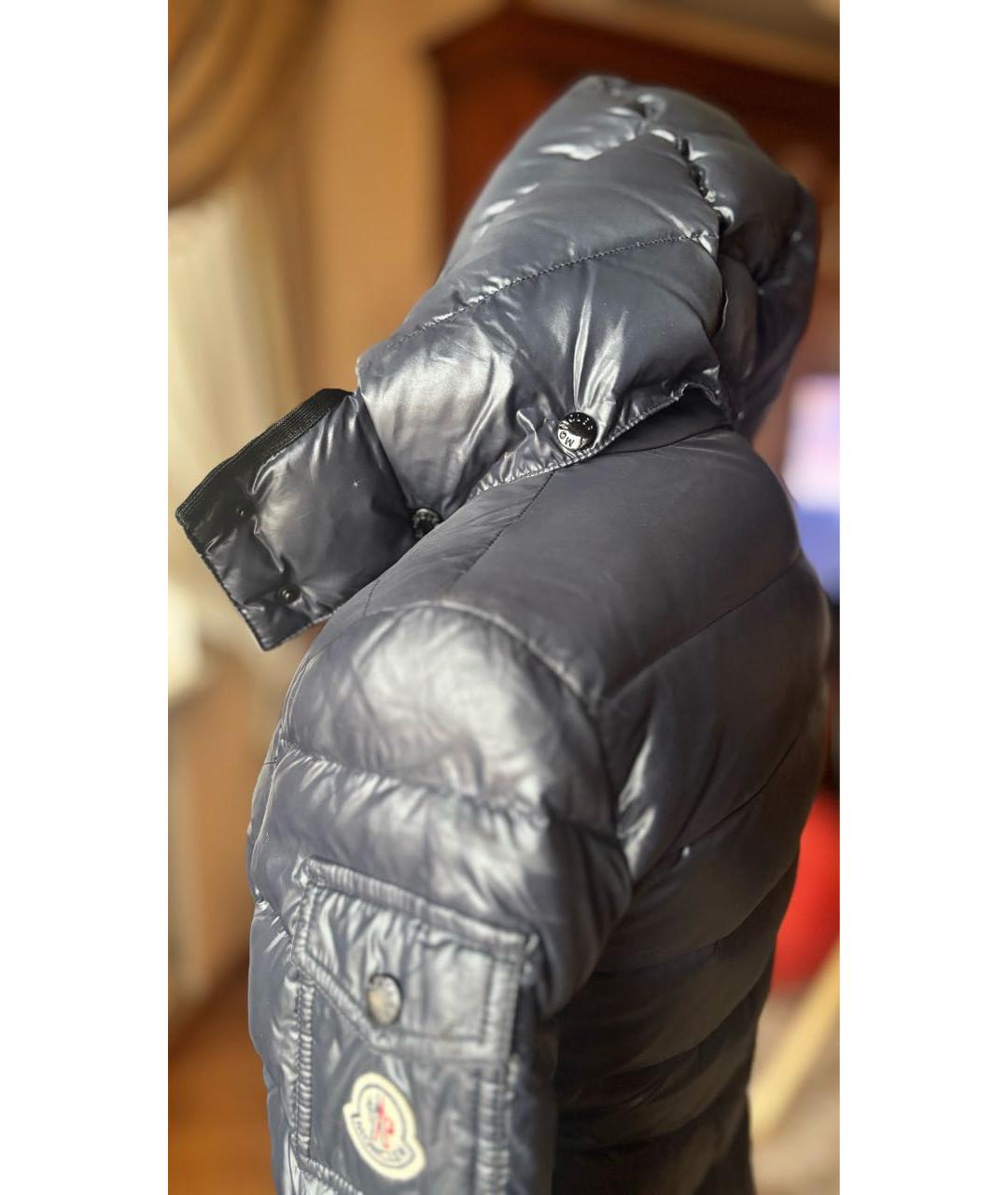 MONCLER Темно-синий пуховик, фото 4