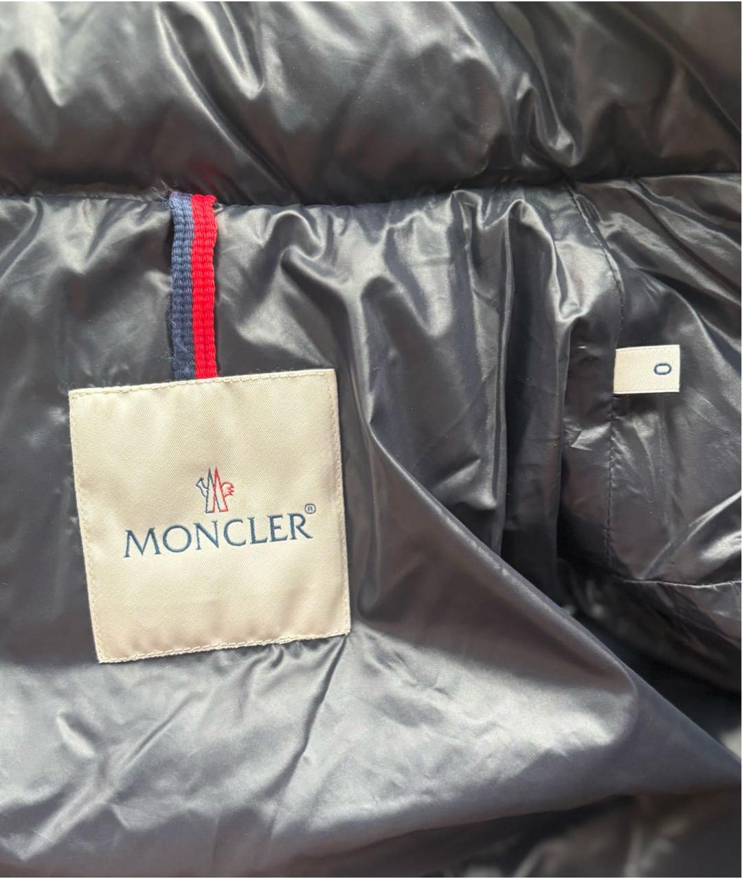MONCLER Темно-синий пуховик, фото 5