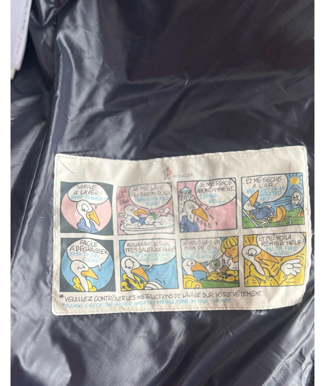 MONCLER Темно-синий пуховик, фото 8