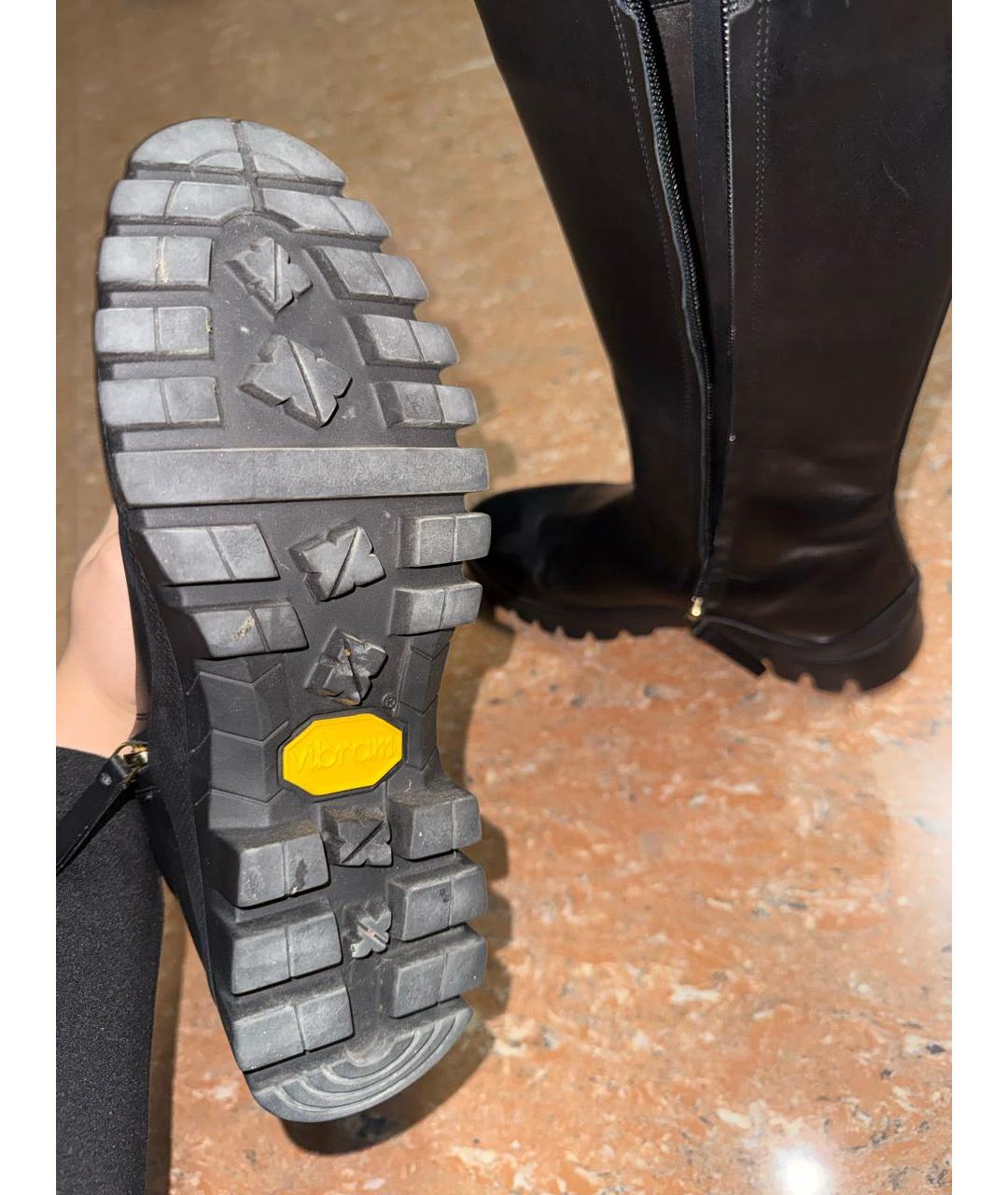 THE ROW Черные кожаные сапоги, фото 7