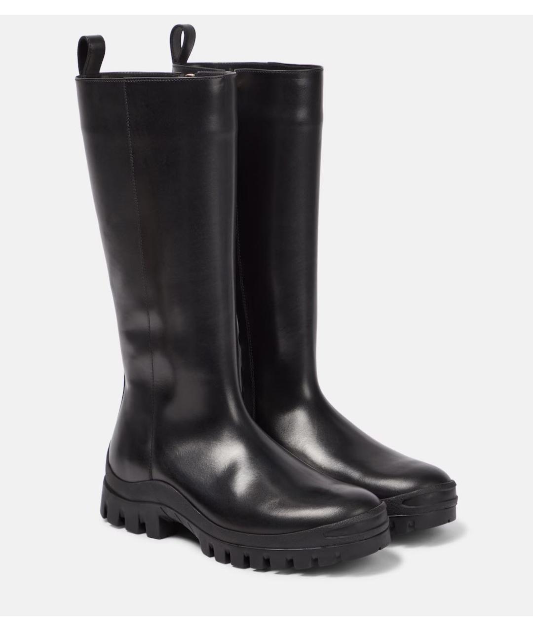 THE ROW Черные кожаные сапоги, фото 2