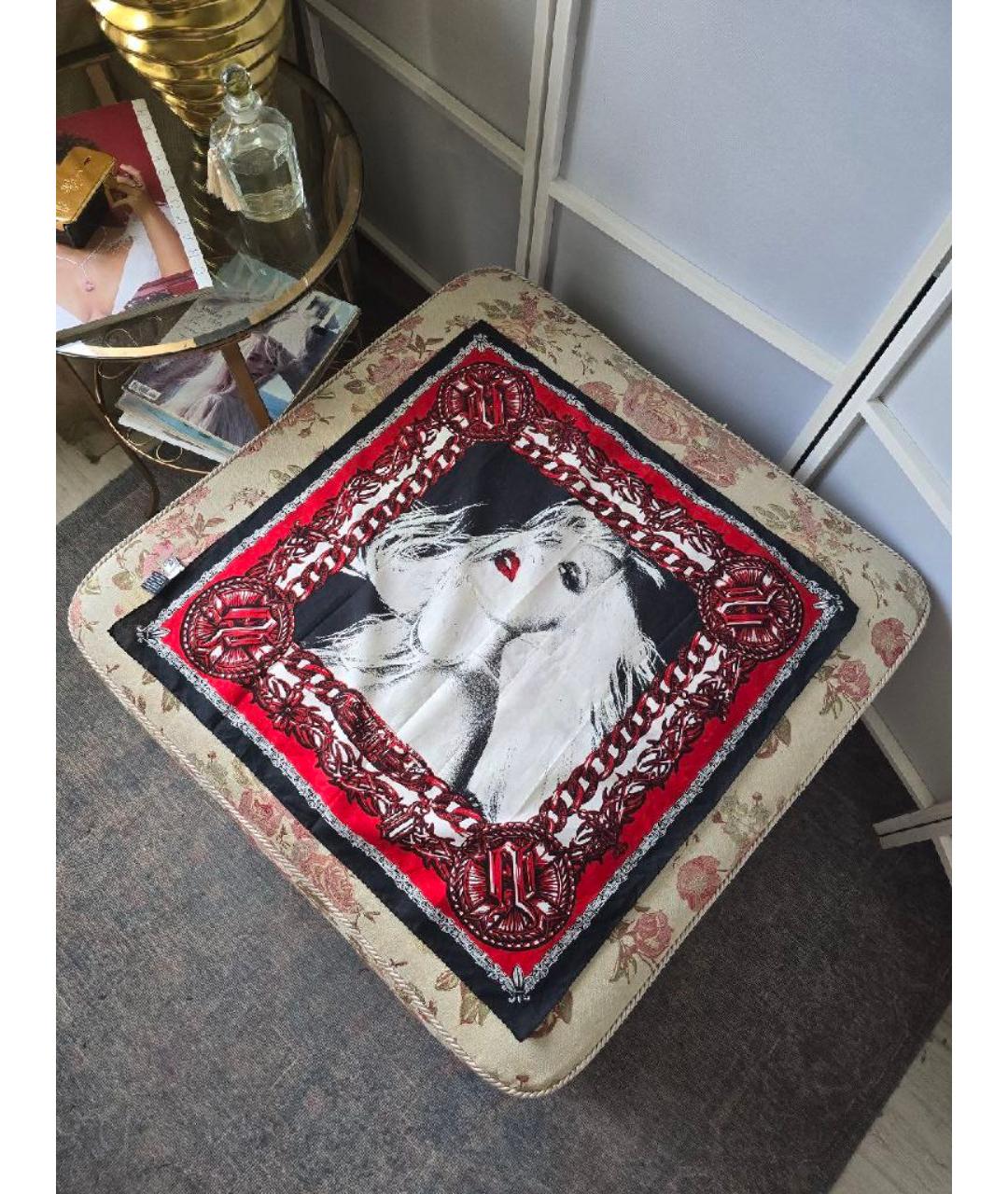 VERSACE Красный хлопковый платок, фото 5