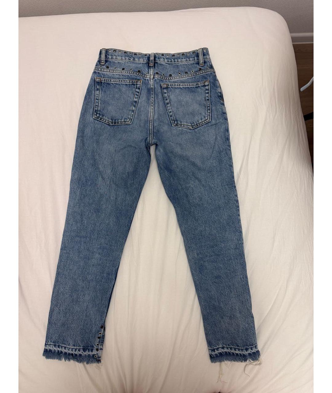 SANDRO Синие хлопковые прямые джинсы, фото 2