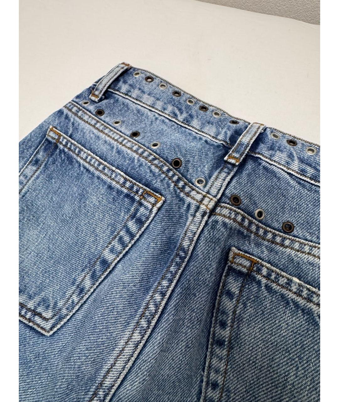 SANDRO Синие хлопковые прямые джинсы, фото 4