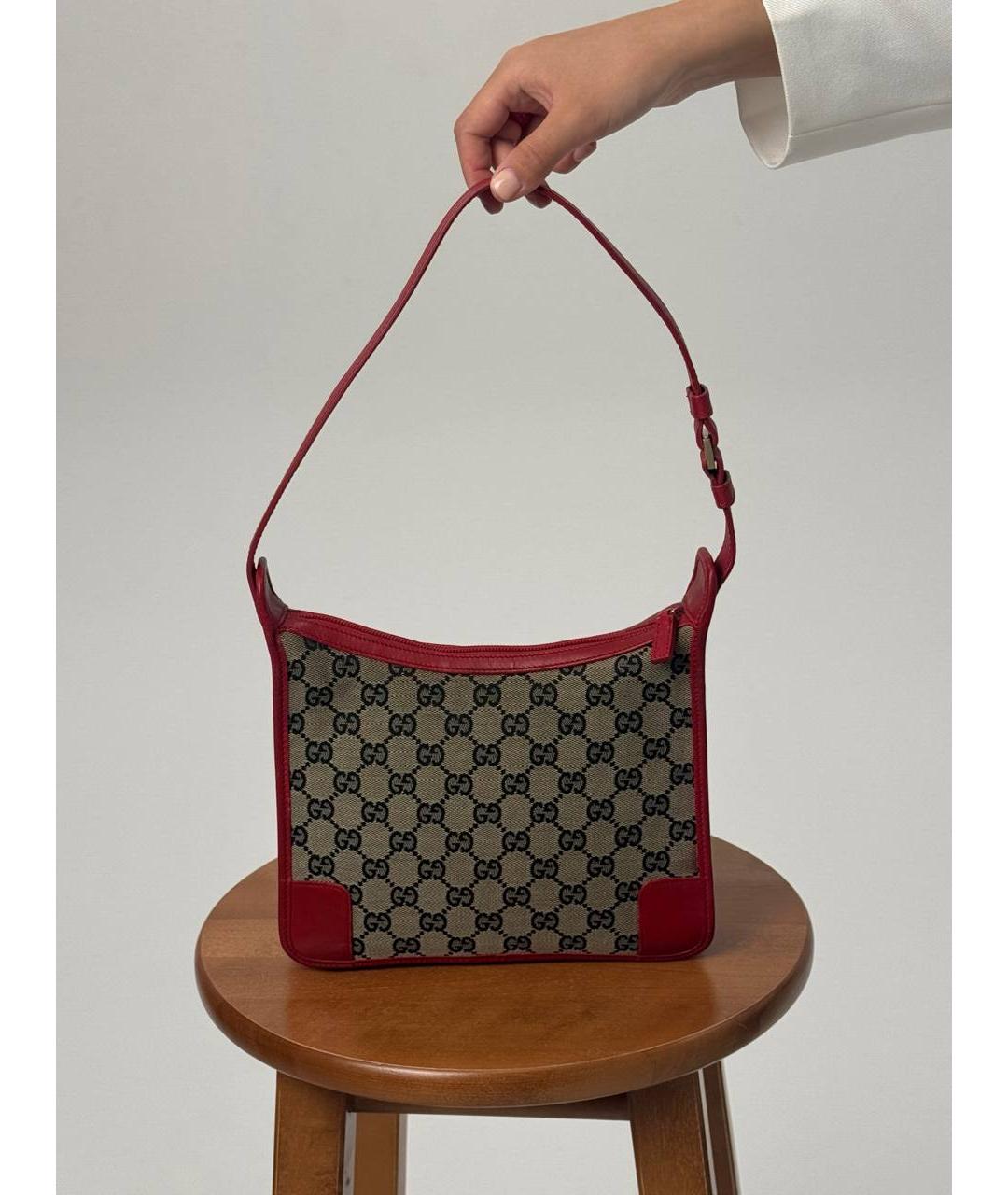 GUCCI Красная сумка с короткими ручками, фото 10