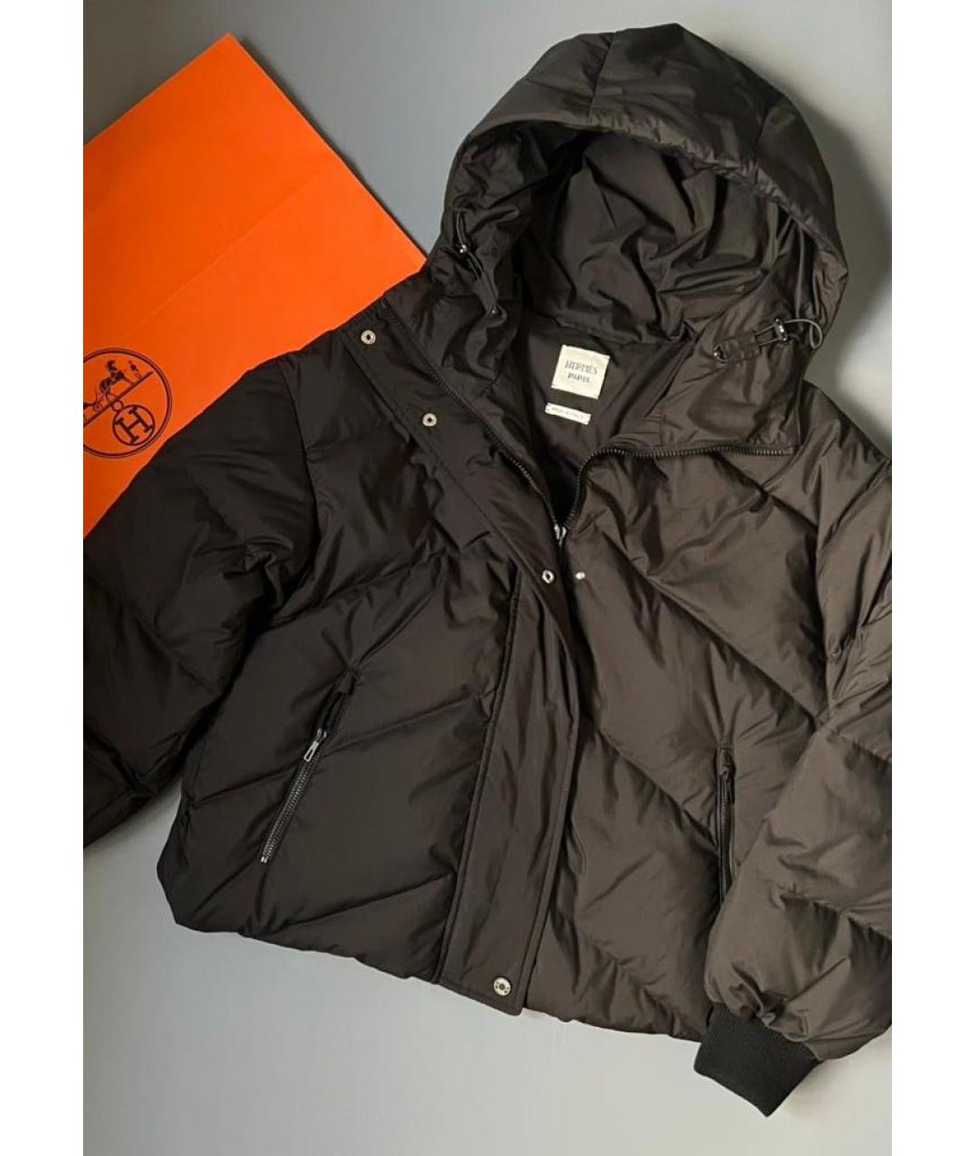 HERMES Черный пуховик, фото 2