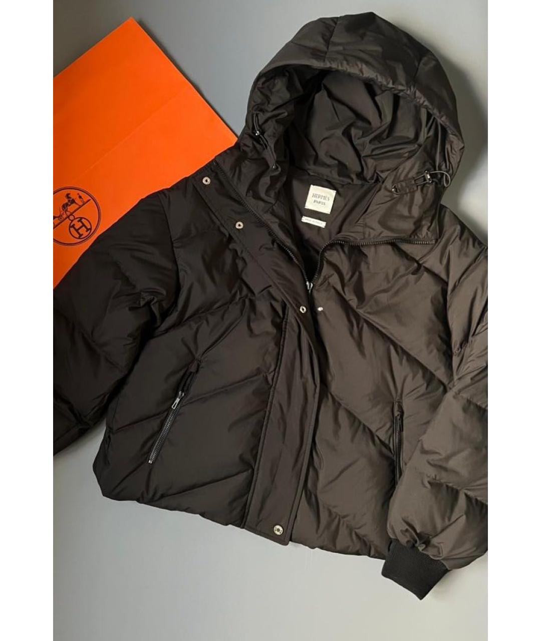 HERMES Черный пуховик, фото 3