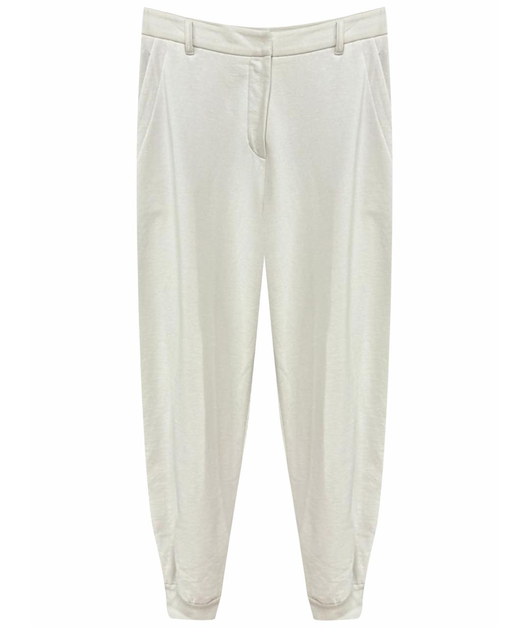 BRUNELLO CUCINELLI Бежевые хлопковые прямые брюки, фото 1