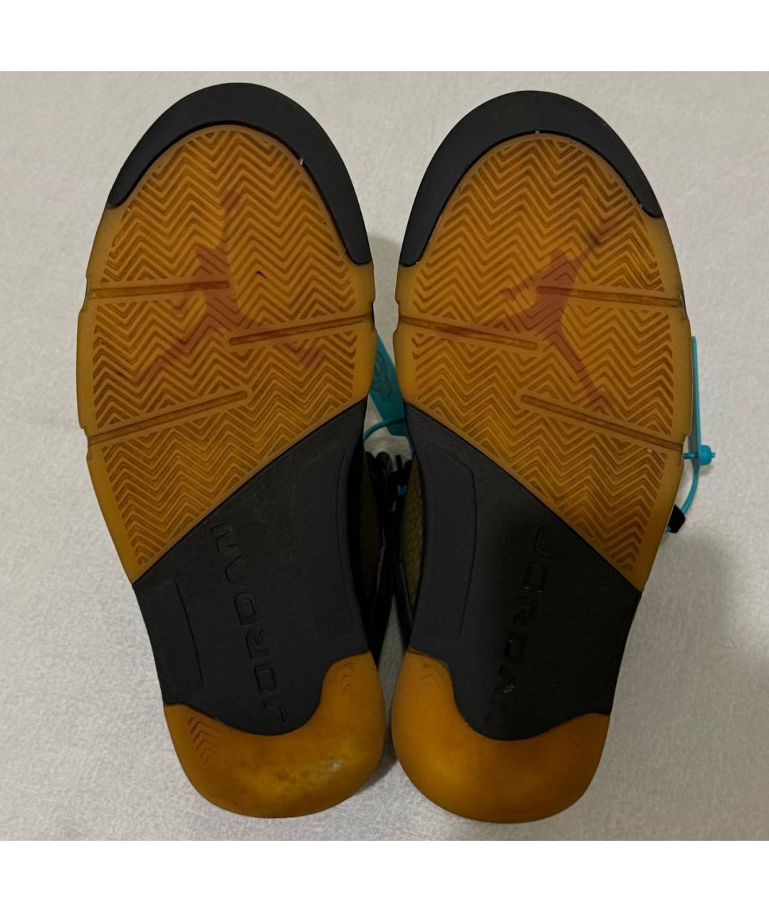 JORDAN Черные нубуковые высокие кроссовки / кеды, фото 6