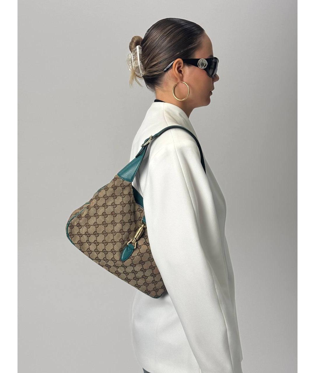 GUCCI Бирюзовая сумка с короткими ручками, фото 2