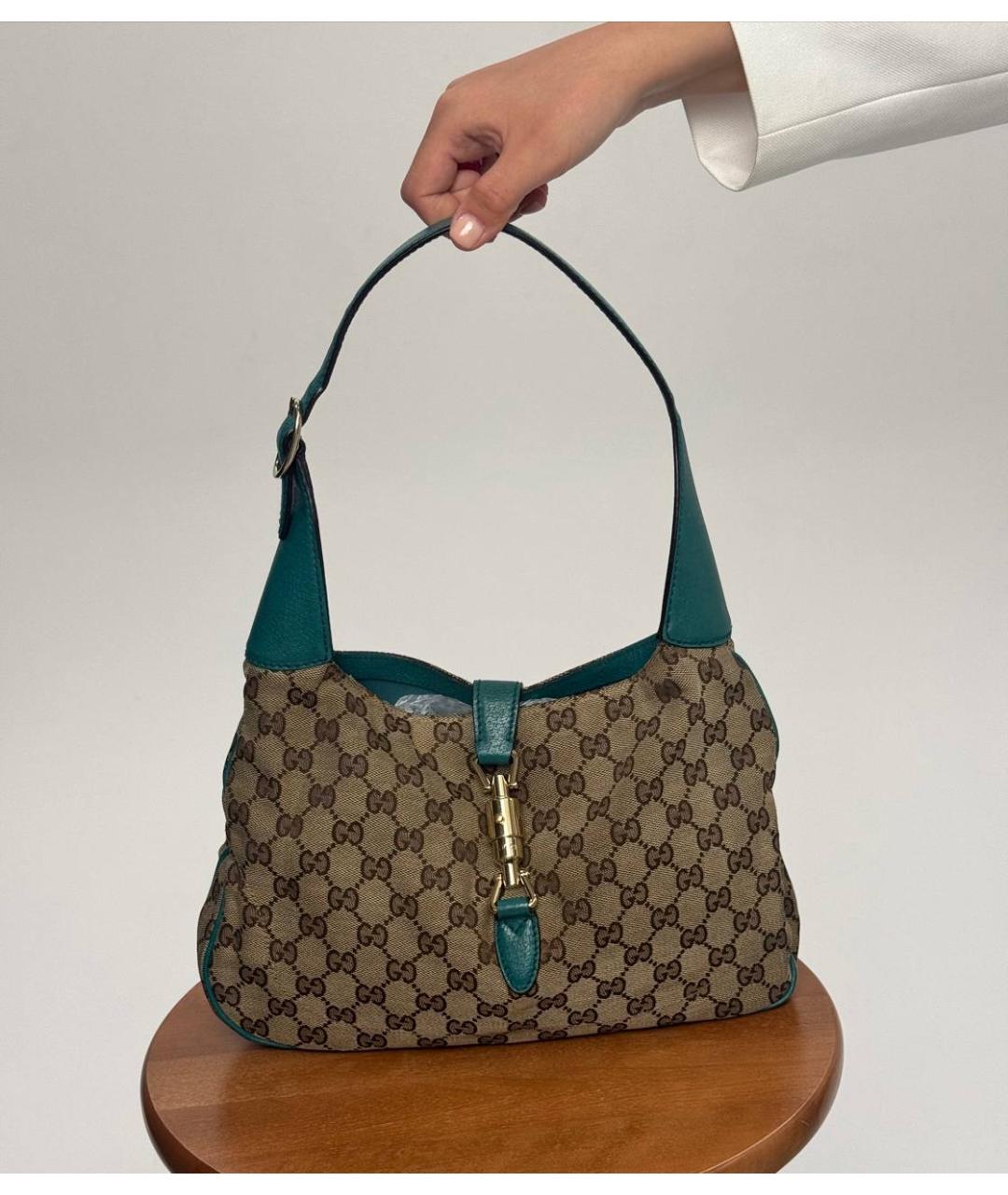 GUCCI Бирюзовая сумка с короткими ручками, фото 10