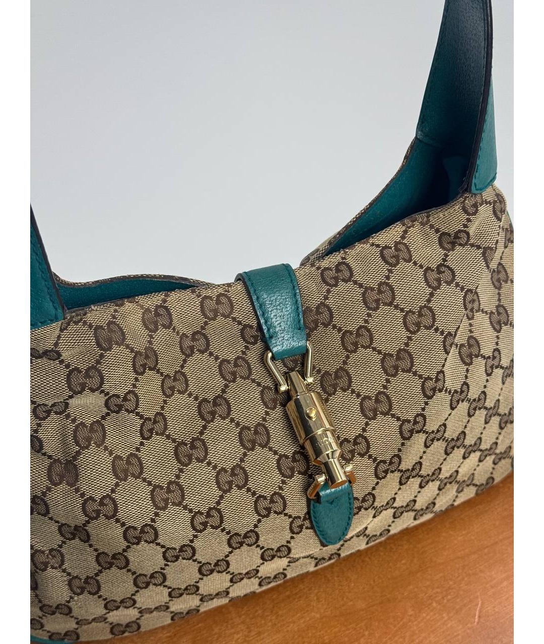 GUCCI Бирюзовая сумка с короткими ручками, фото 6