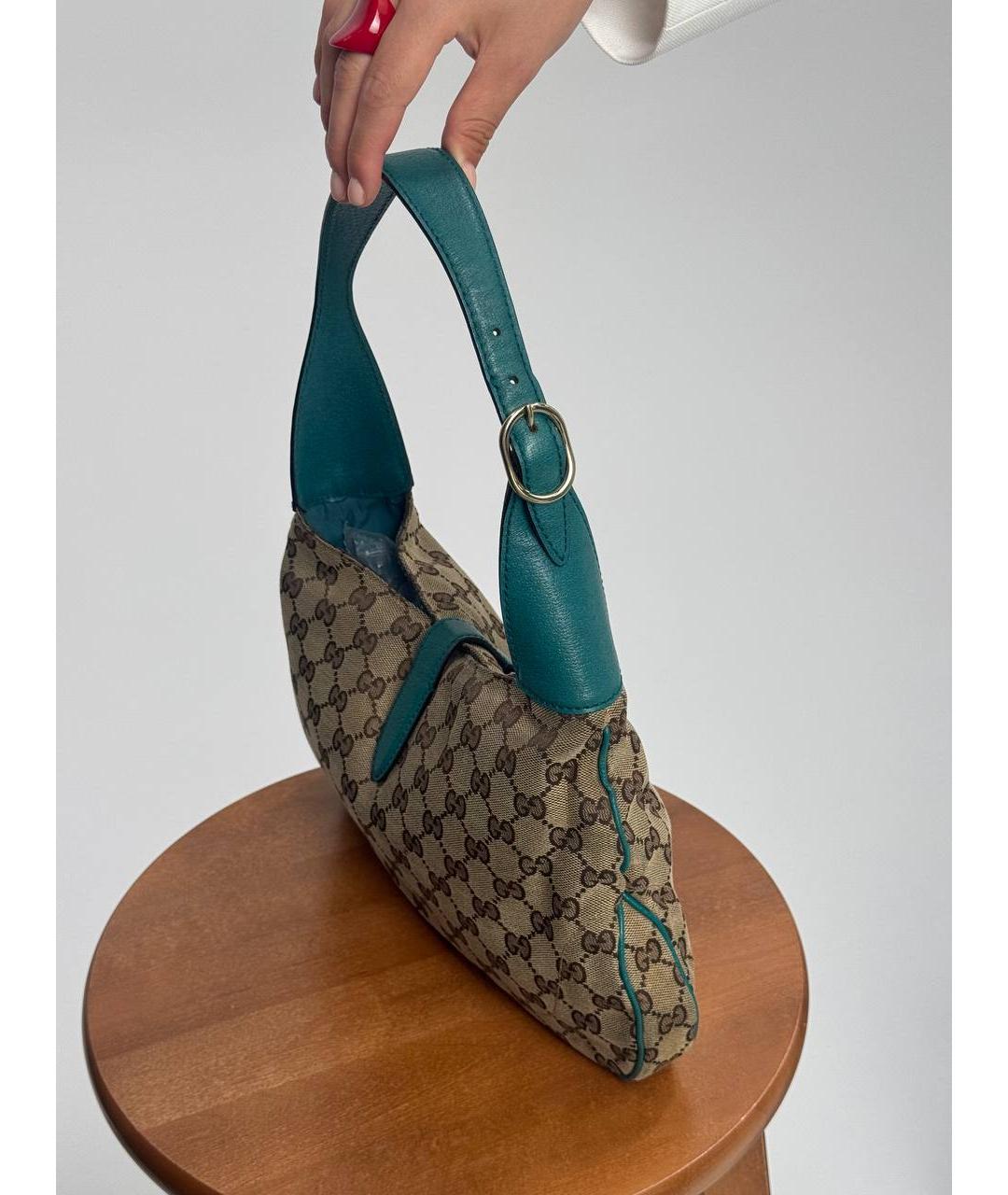 GUCCI Бирюзовая сумка с короткими ручками, фото 4