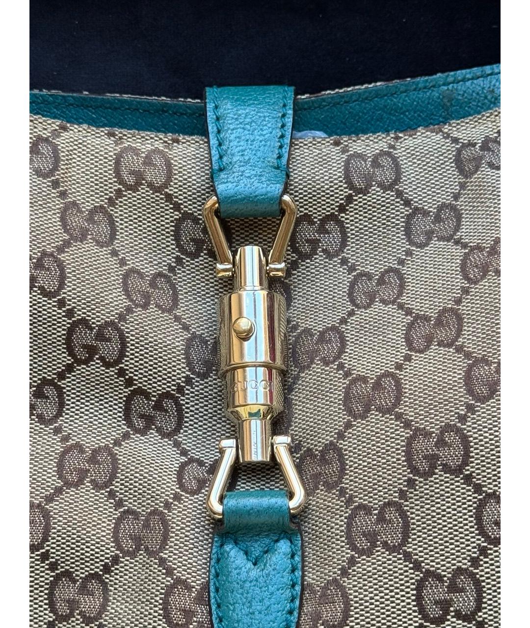 GUCCI Бирюзовая сумка с короткими ручками, фото 7