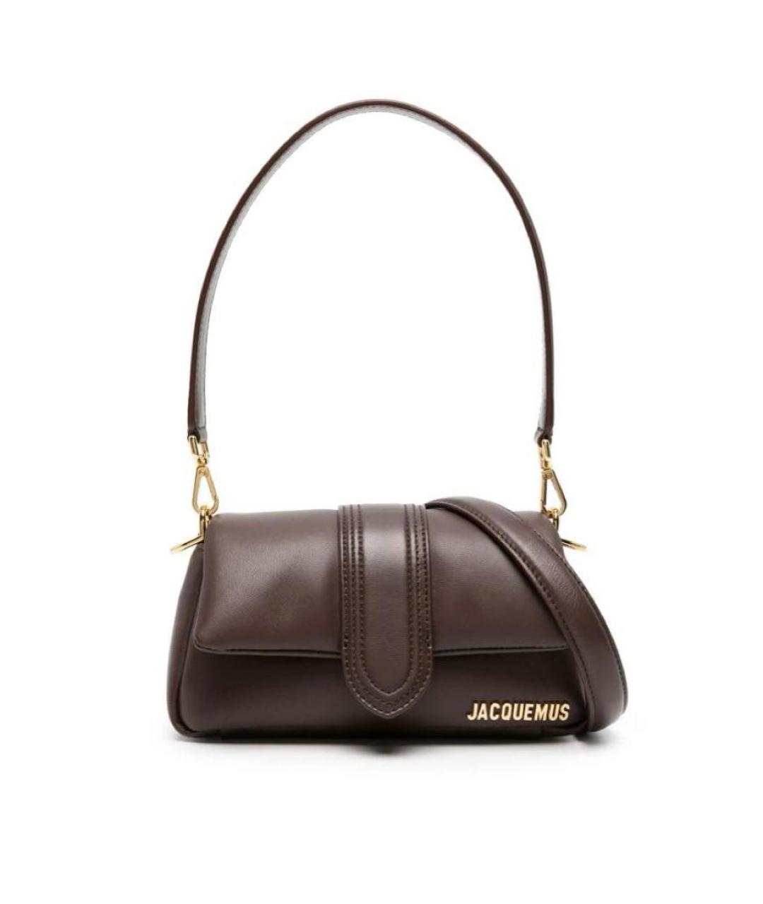 JACQUEMUS Коричневая кожаная сумка через плечо, фото 1