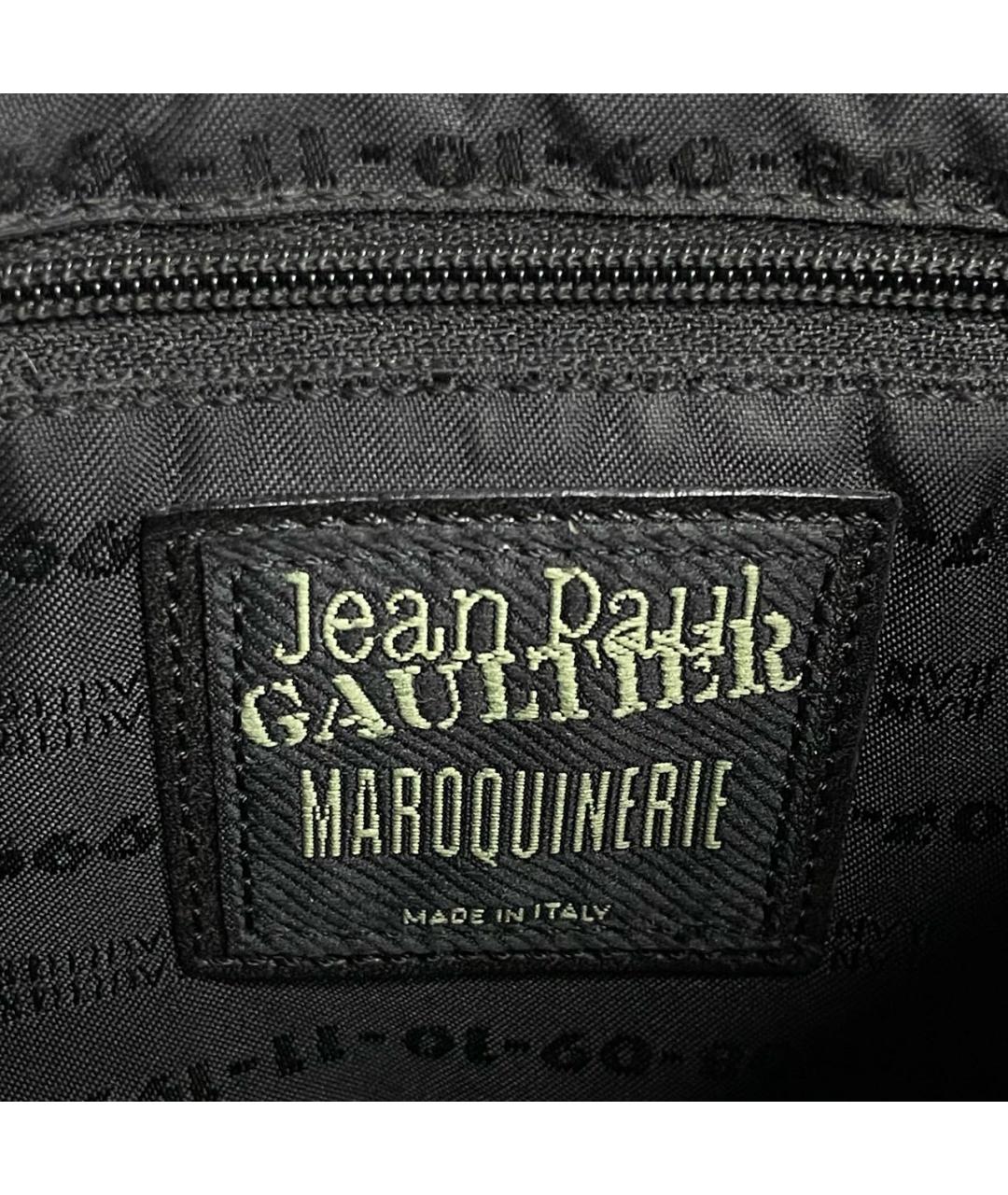 JEAN PAUL GAULTIER Черная кожаная сумка через плечо, фото 8