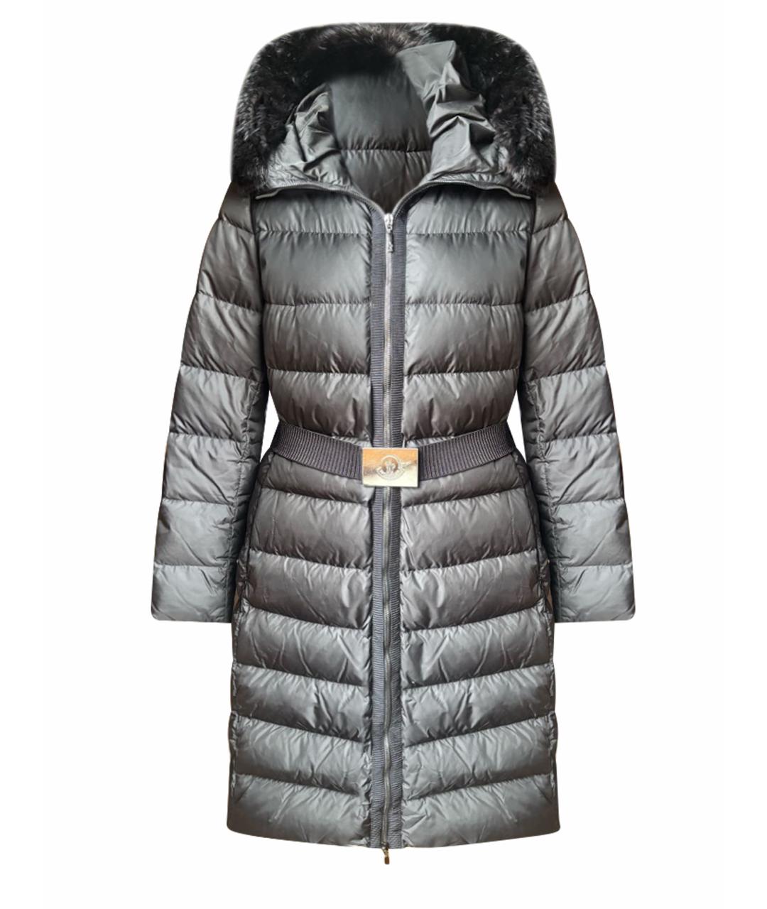 MONCLER Черный пуховик, фото 1