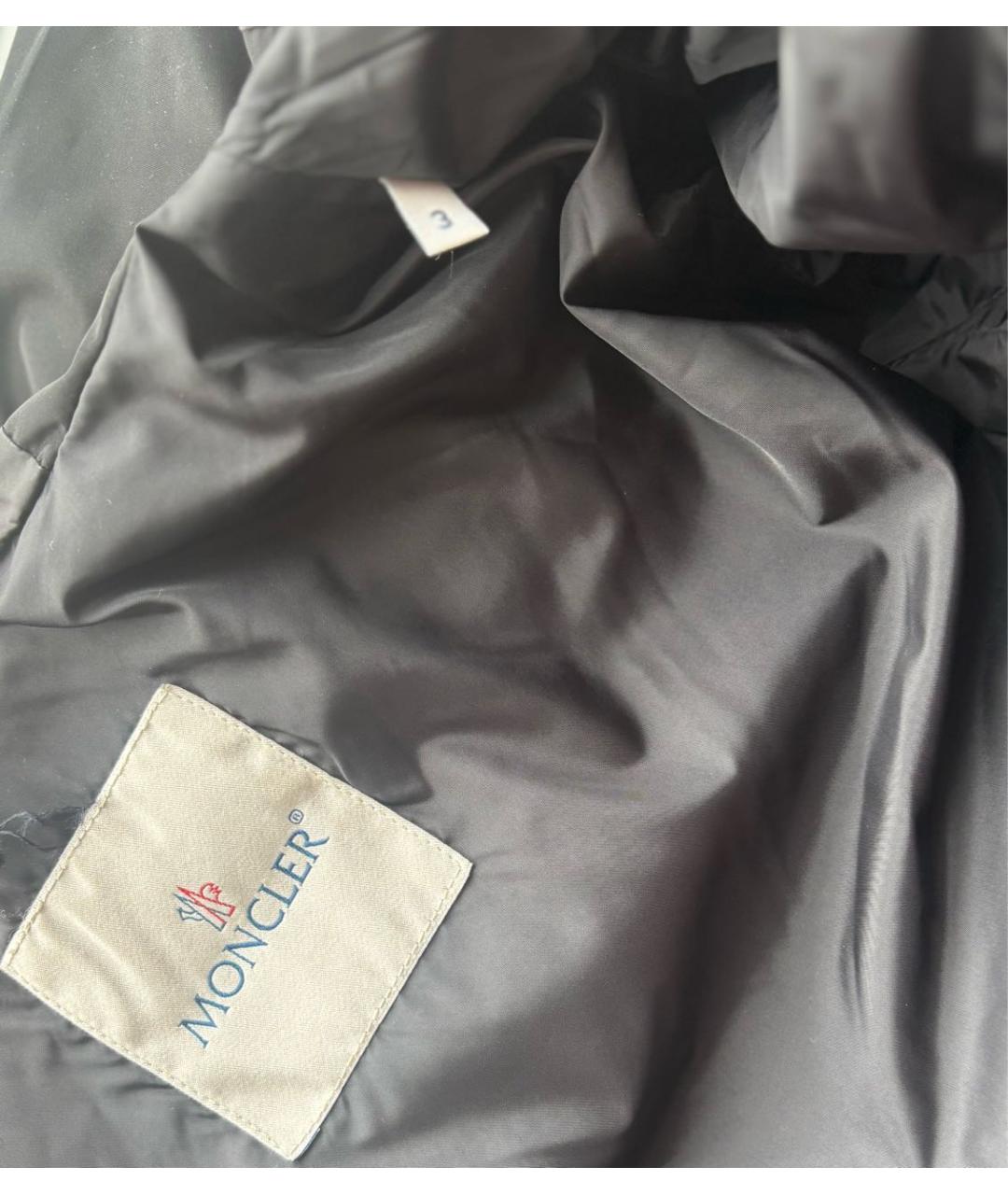 MONCLER Черный пуховик, фото 5