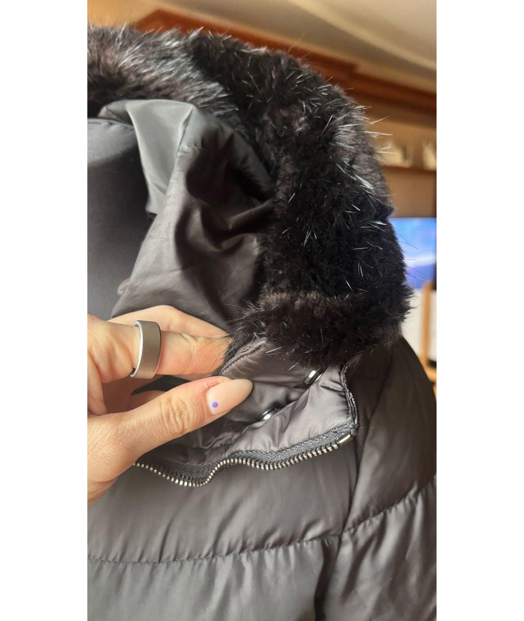 MONCLER Черный пуховик, фото 4