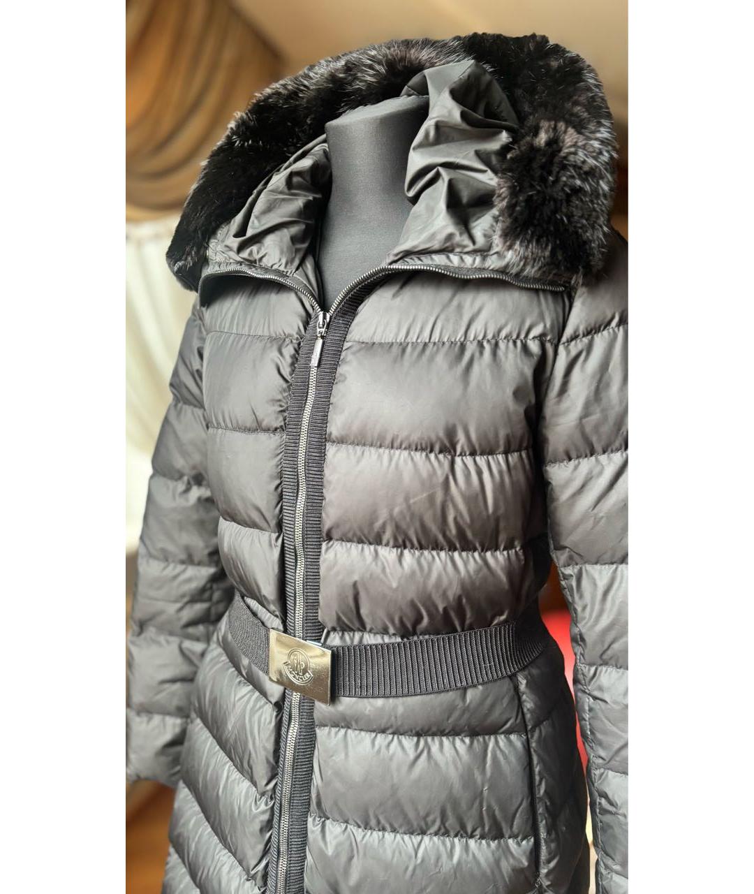 MONCLER Черный пуховик, фото 3