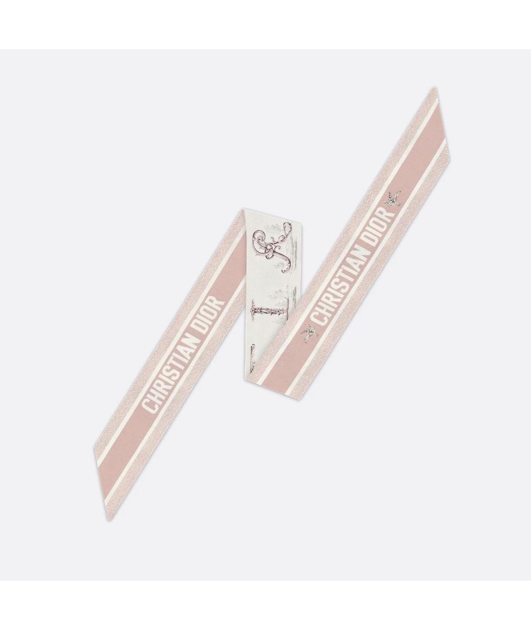 CHRISTIAN DIOR Белый шелковый платок, фото 3