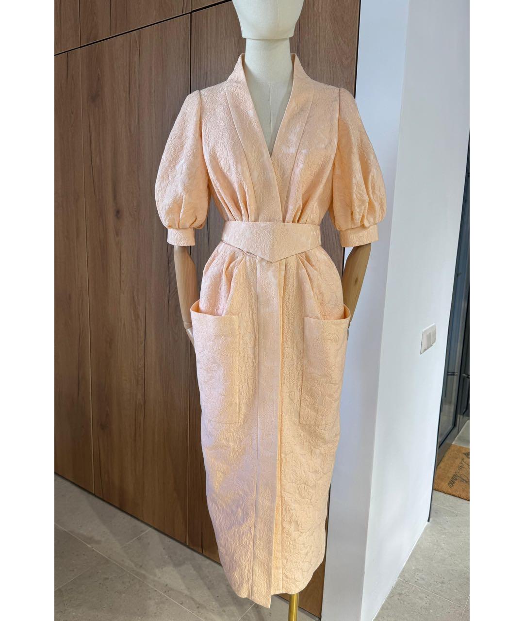 ULYANA SERGEENKO Коралловое повседневное платье, фото 3