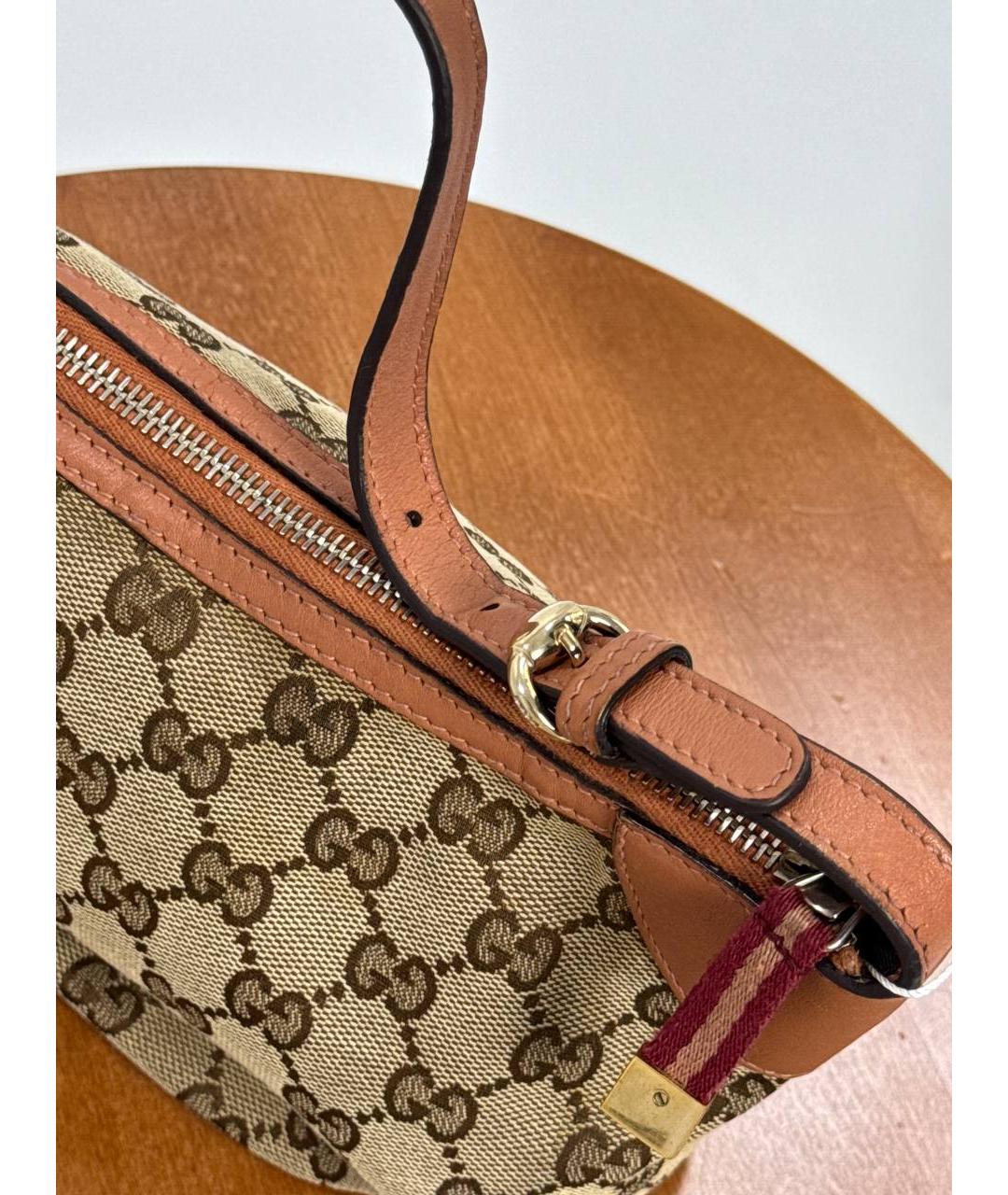 GUCCI Бежевая сумка с короткими ручками, фото 6